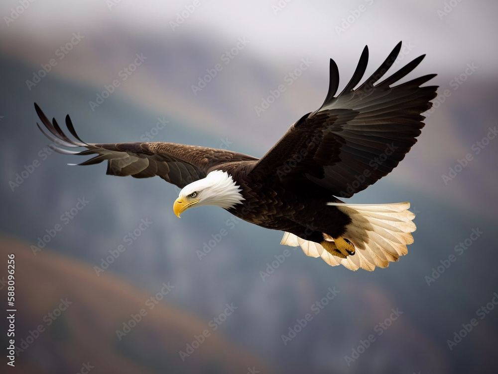 Obraz premium A flying eagle