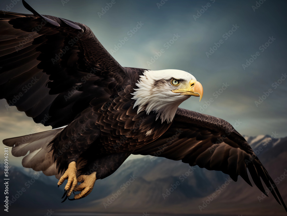 Obraz premium A flying eagle