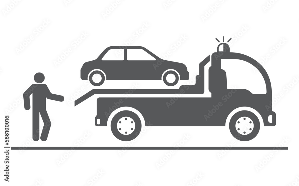Obraz premium tow truck evacuator