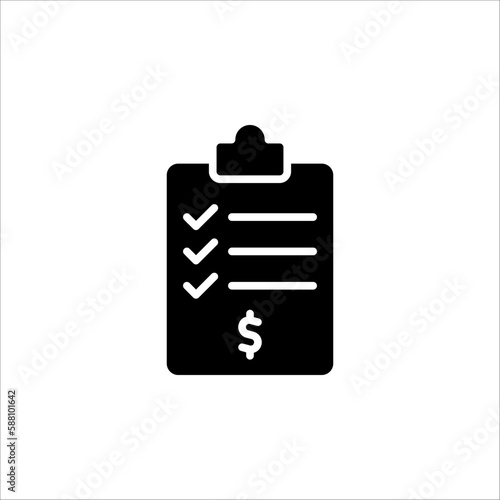 Invoice line icon. Payment and bill invoice. Order symbol concept. Vector invoice icon on white background