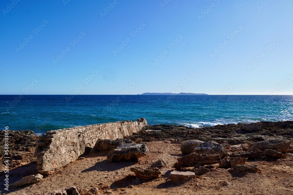 Blue sea at Cap de Ses Salines, Majorca
