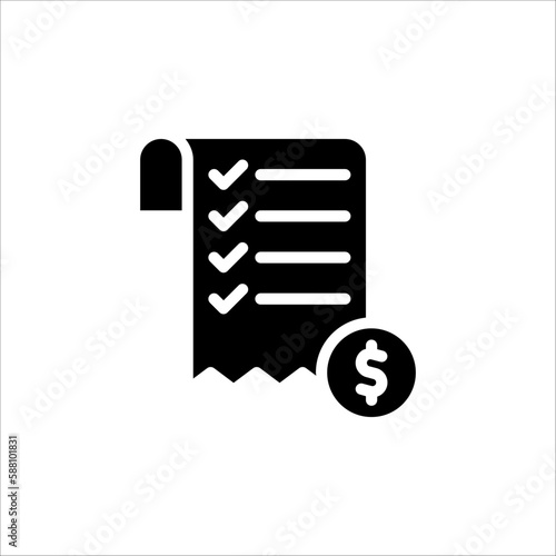 Invoice line icon. Payment and bill invoice. Order symbol concept. Vector invoice icon on white background
