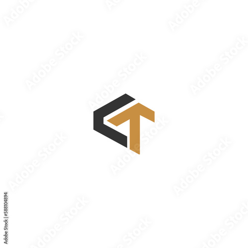 TC, CT, Abstract initial monogram letter alphabet logo design