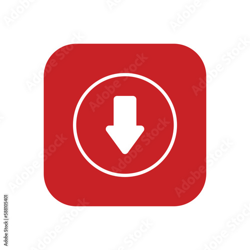 Download icon vector stock.