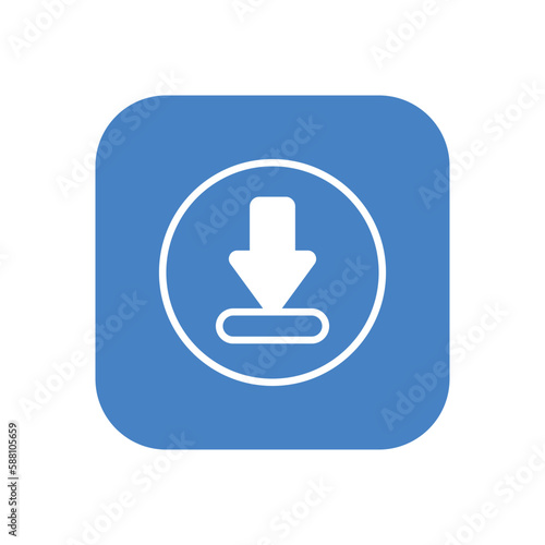 Downlaod icon vector stock.