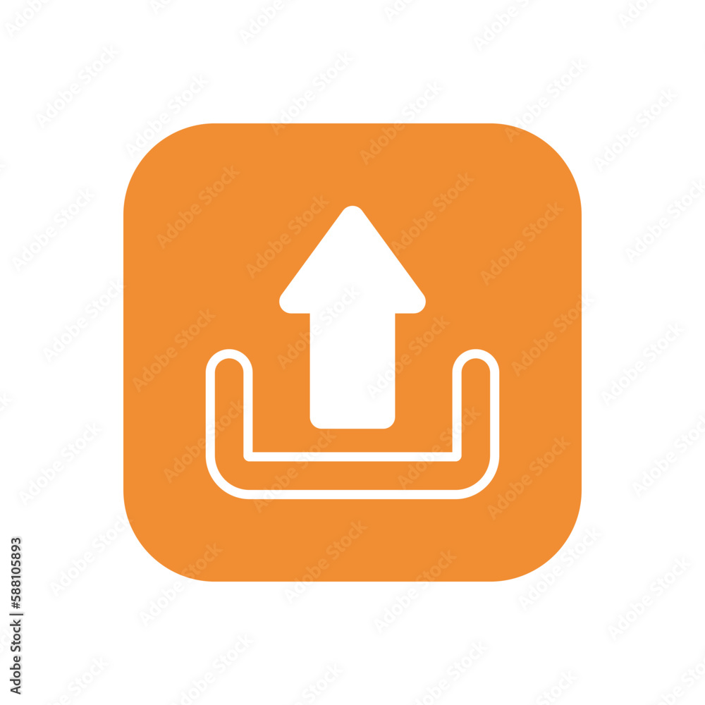 Uplaod icon vector stock.