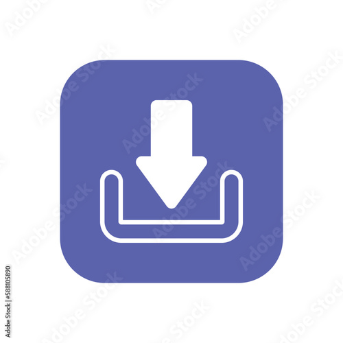 Download icon vector stock.