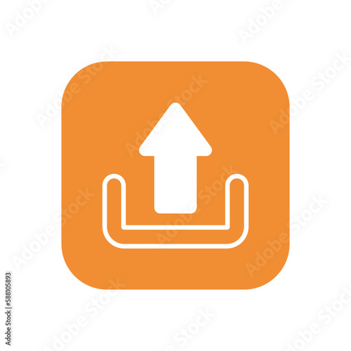 Uplaod icon vector stock.