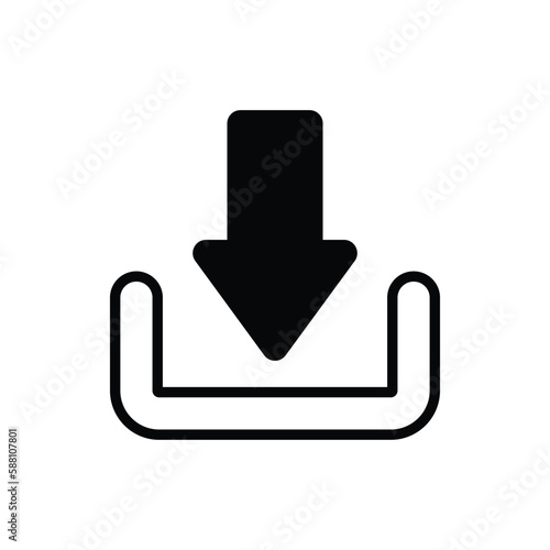 Download icon vector stock.