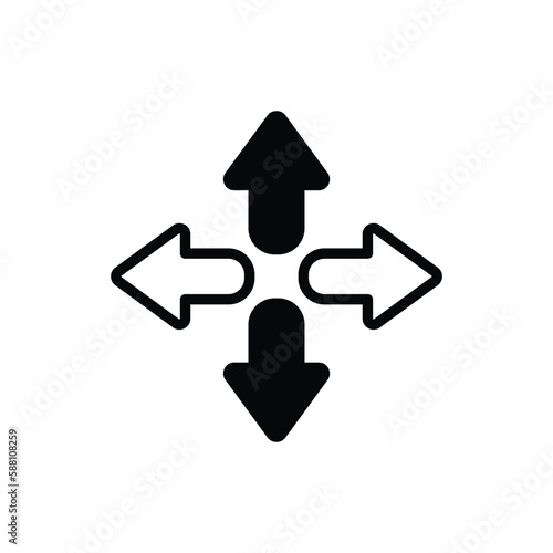 Arrows icon vector stock.