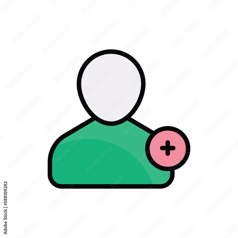 Add User icon vector stock. Add User icon vector stock.