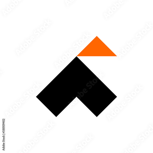 ABSTRACT LETTER AT MODERN MINIMALIST LOGO DESIGN