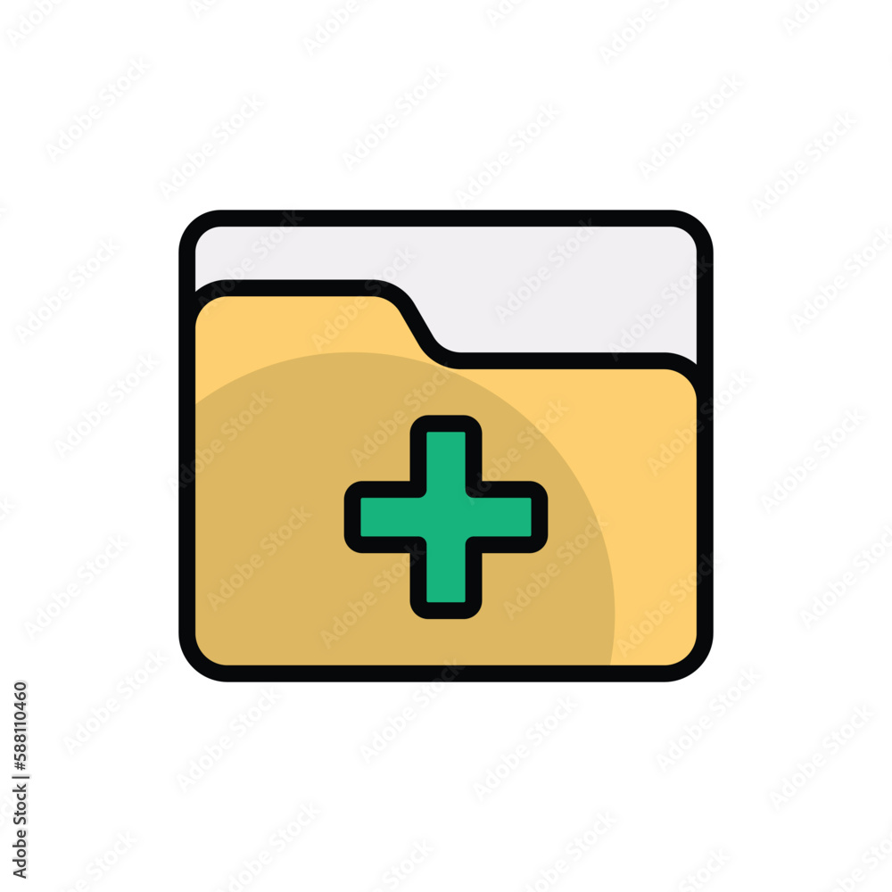 Obraz premium Add Folder icon vector stock.