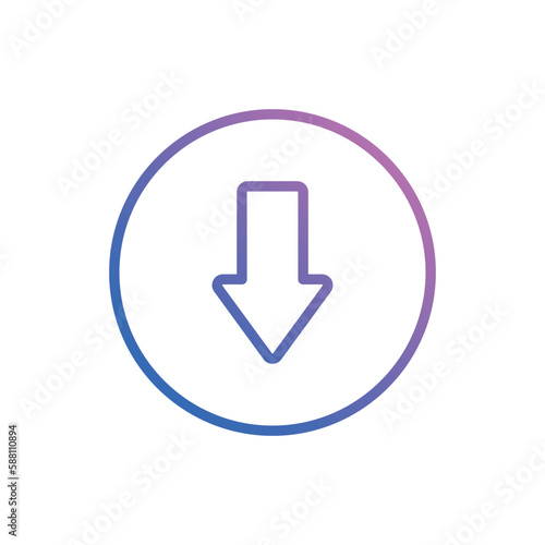 Download icon vector stock.