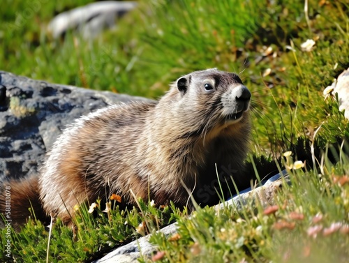 Alpine Marmot (Marmota marmota) © Medard