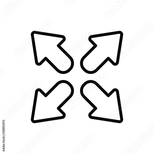 Arrows icon vector stock.