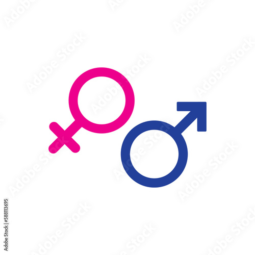gender symbol icon logo vector design