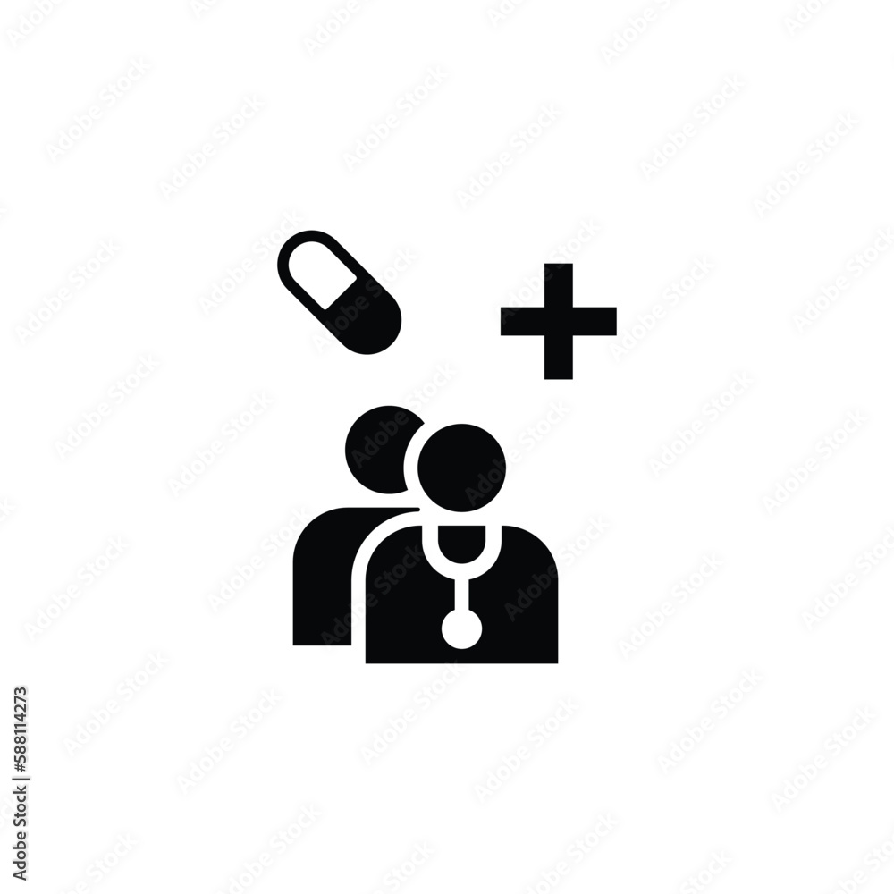 Medical team sign icon. Graphical symbol modern, simple, vector, icon for website design, mobile app, ui. Vector Illustration Medical team sign icon. Graphical symbol modern, simple, vector, icon for website design, mobile app, ui. Vector Illustration