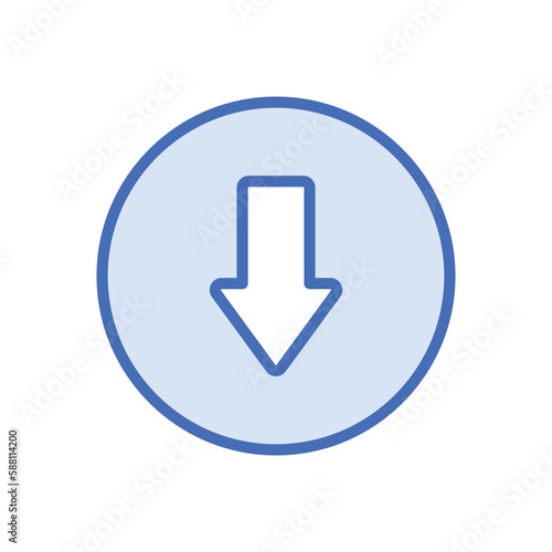 Download icon vector stock.