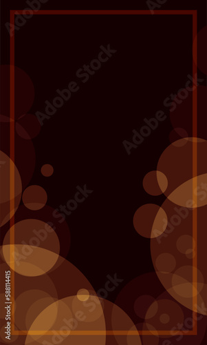 Vertical and dark background with frame and bokeh effect, Vector illustration
