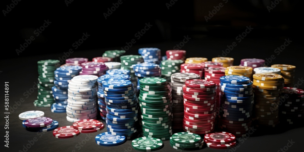 isolated casino chips stacked, generative ai isolated casino chips stacked, generative ai