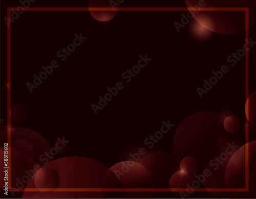 Horizontal template with dark background and bokeh effect, Vector illustration