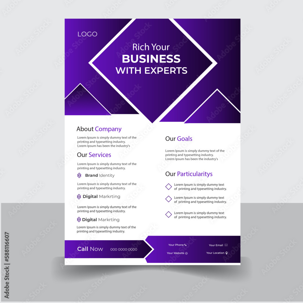 Corporate creative colorful business flyer template design,  vector template design or 
business poster template design, Business Flyer Layouts, abstract business flyer.

