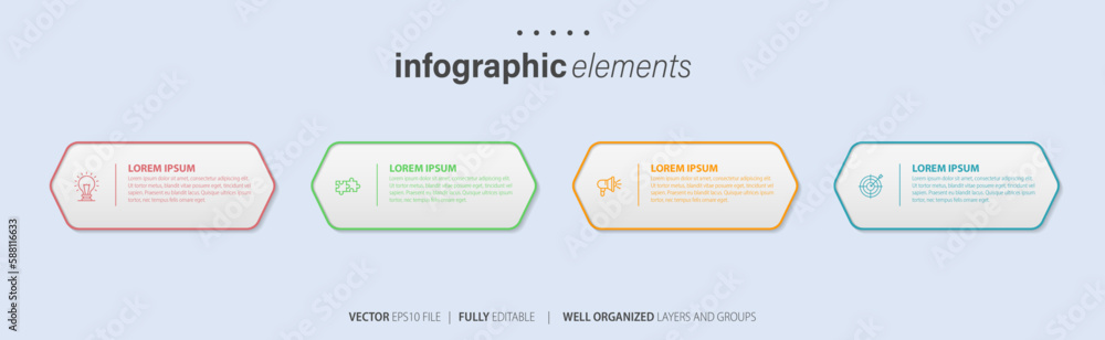Vector infographic flat template circles for four label, diagram, graph, presentation. Business concept with 4 options. For content, flowchart, steps, timeline, workflow, marketing. EPS10
Vector infographic flat template circles for four label, diagram, graph, presentation. Business concept with 4 options. For content, flowchart, steps, timeline, workflow, marketing. EPS10