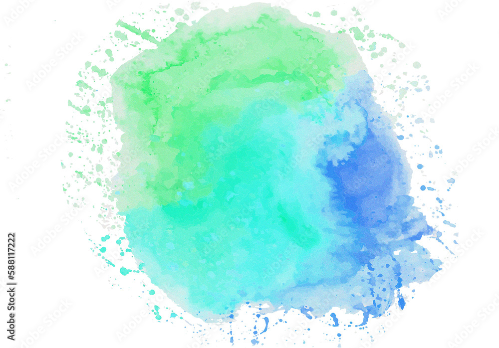Colorful watercolor paint strokes, watercolor vector with transparent background
