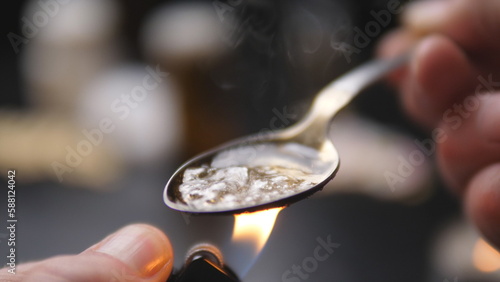 Tableau sur toile addict preparing dose of crack