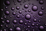 macro water drops droplets beading on a dark purple violet colored painted metal car with waxed finish, background, generative ai