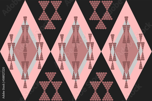 Retro Navajo tribe vector seamless design in various colors. Print of Aztec Fancy Geometric Art. Wallpaper, Fabric Design, Fabric, Paper, Cover, Textile, Weave, and Wrap are all terms that can be used