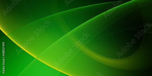 Abstract minimal background with green and yellow gradient. Fluid gradient shapes composition. Futuristic design cover and poster
