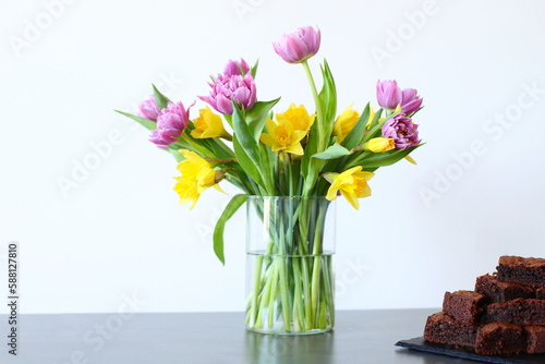 Wallpaper Mural Homemade chocolate cake brownie on table Torontodigital.ca