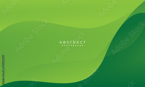 simple green background . modern wavy background style