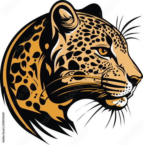 leopard on black