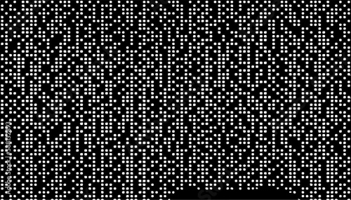 Rough, irregular texture composed of monochrome geometric elements. Overlay distressed grunge background. Abstract vector illustration. Isolated on white background. EPS10