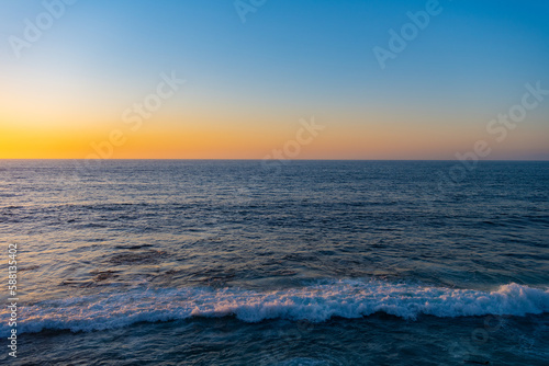 beautiful seascape at sunset nature. seascape at sunset outdoor. photo of seascape at sunset horizon