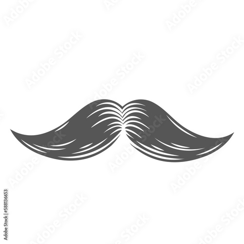 Mustache of Mexican character glyph icon vector illustration. Stamp of funny moustache of latin man  ethnic folklore face mask for festival in Mexico  Mexican tradition and culture retro symbol