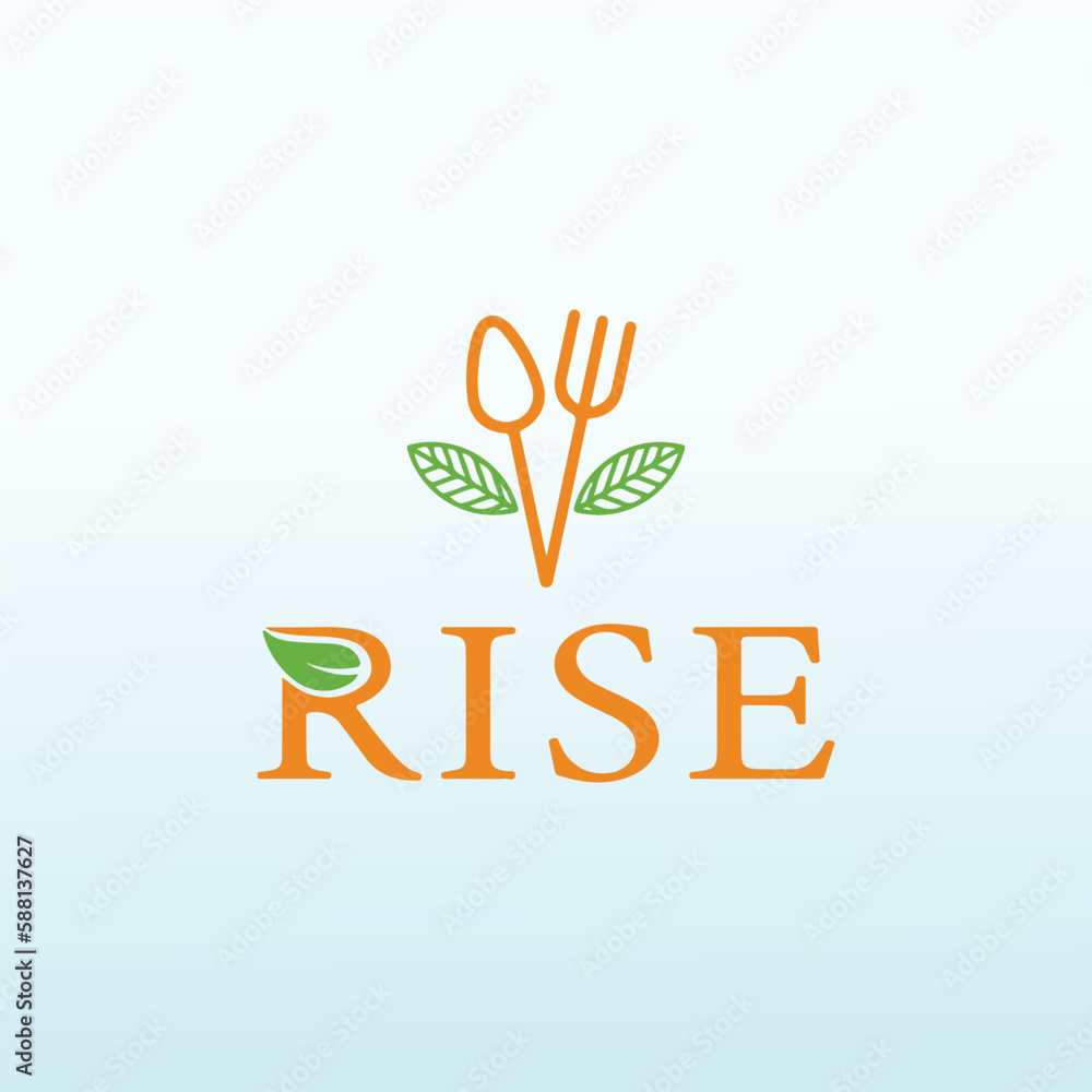 Naklejka premium Rise nature vector logo design