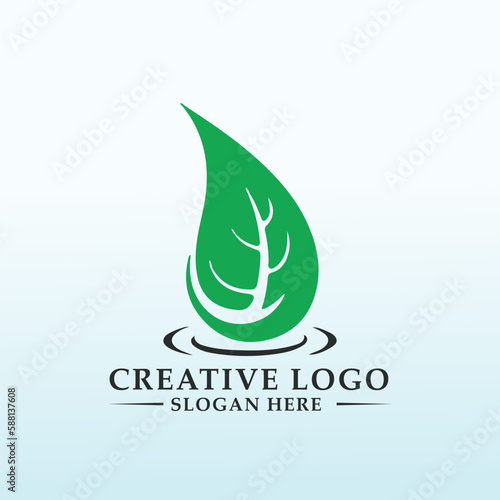 Rise nature vector logo design