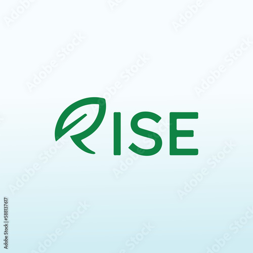 Rise nature vector logo design
