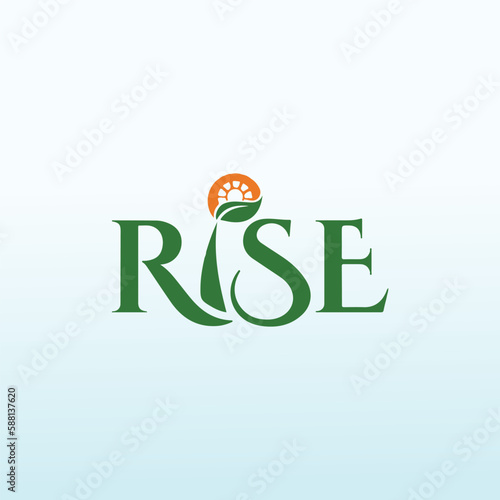 Rise nature vector logo design