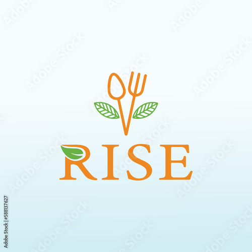 Rise nature vector logo design
