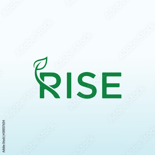 Rise nature vector logo design