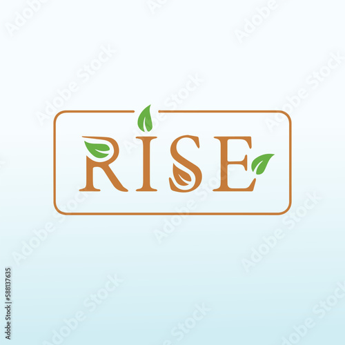Rise nature vector logo design