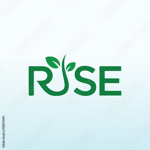 Rise nature vector logo design
