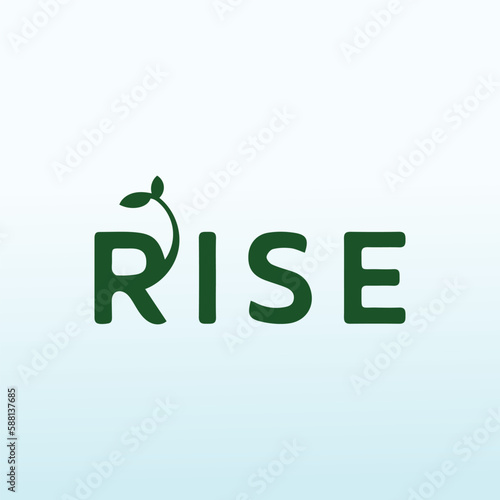 Rise nature vector logo design