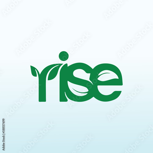 Rise nature vector logo design