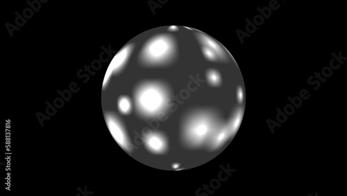 3d shining sphere 